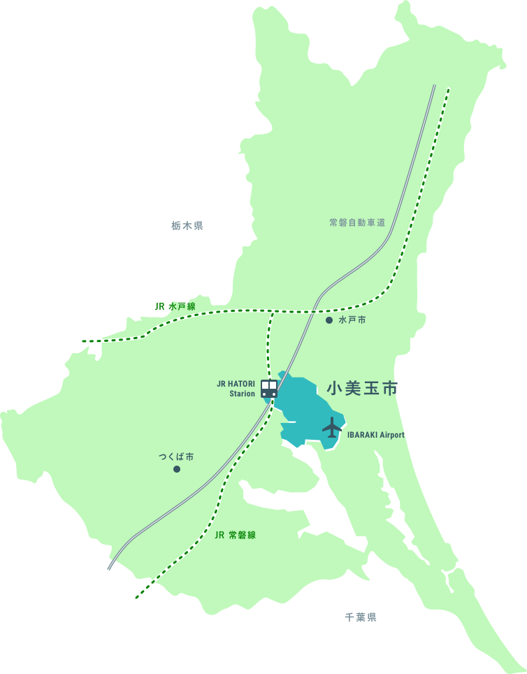 小美玉市の地図