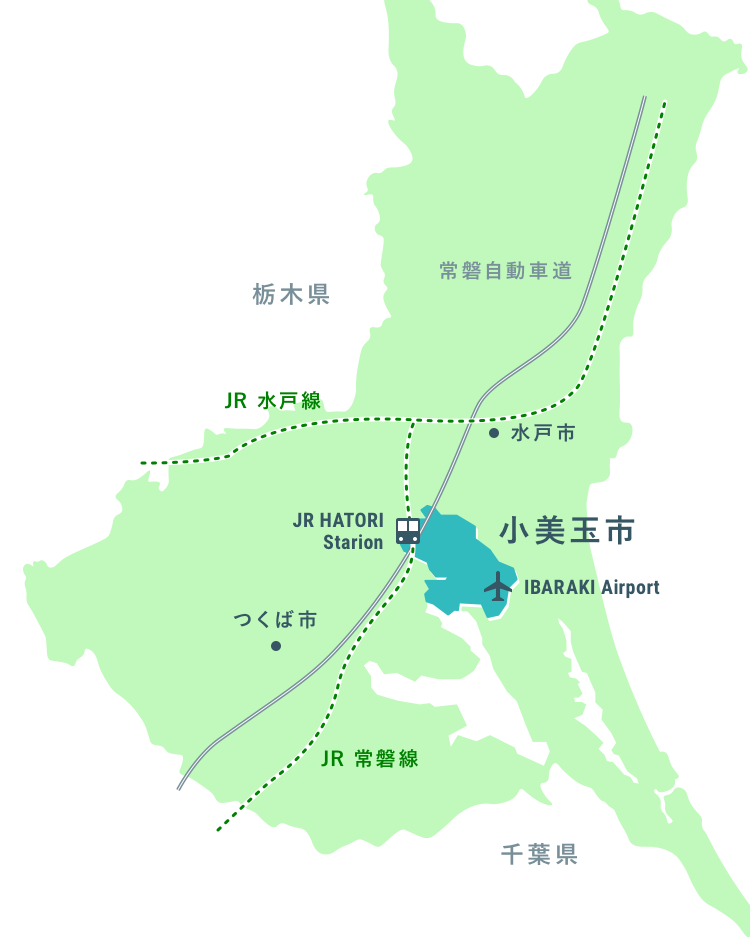小美玉市の地図